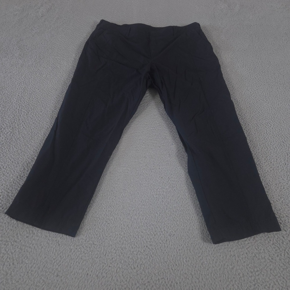 Kirkland Pants Womens 14 Black Travel Straight Leg Nylon‎ Stretch Lightweight